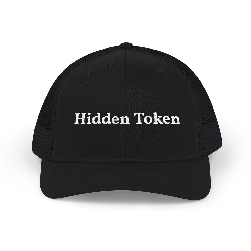 Embroidered Trucker Hat - "Hidden Token" Logo Snapback