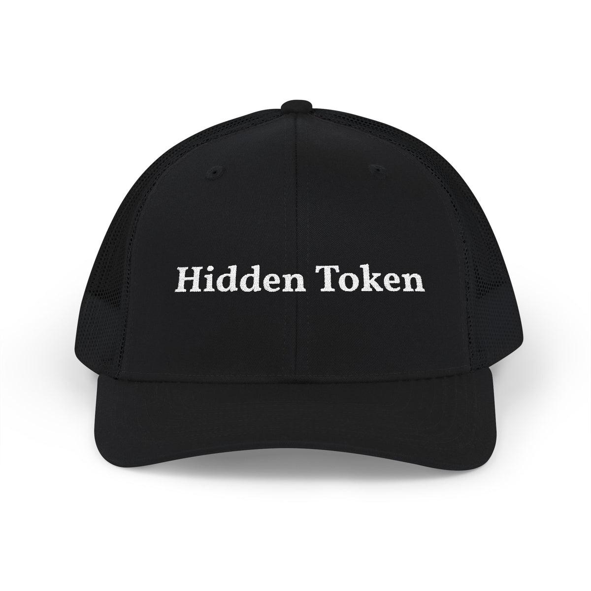 Embroidered Trucker Hat - "Hidden Token" Logo Snapback