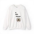 Crewneck Sweatshirt — "it aint cinema" / Back "unless its absolute cinema" — Minimal Film Quote Sweatshirt