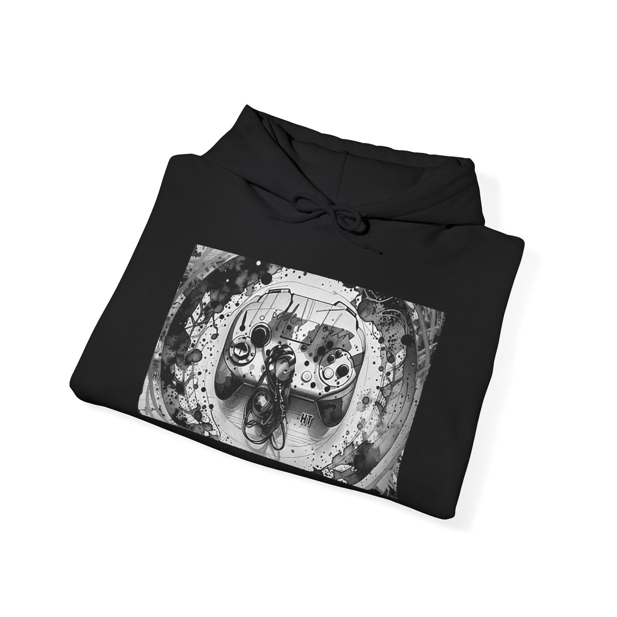 Hidden Token Skull Mandala Hoodie — Gothic Black & White Graphic Pullover
